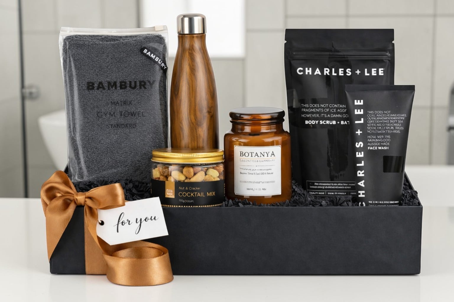 Final Image w Background - Luxury Blooms & Hampers