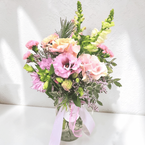 Large Flower Posy Jar Vase Pretty Roses